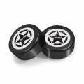 Ipick Image For Jeep Willys Star Logo In White Dome On Black Two Abs Plastic License Plate Frame Screw Cover Set