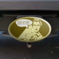Finish Your Beers Sober People In China Funny Humor Oval Tow Trailer Hitch Cover Plug Insert