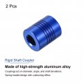 Uxcell 2pcs 12mm To Aluminum Alloy Shaft Coupling L30xd25 Flexible Coupler With Screws For Encoders And Motors Blue