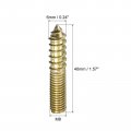 Uxcell M8x40mm Hanger Bolts 24pcs Double Ended Thread Dowel Screws For Wood Furniture Connecting