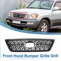 Front Upper Bumper Grille For Lexus Lx470 1998-2008 Kidney Grill Facelift Trd Black