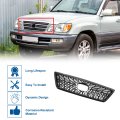 Front Upper Bumper Grille For Lexus Lx470 1998-2008 Kidney Grill Facelift Trd Black