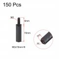 Uxcell M2x15mm 6mm Male-female Hex Nylon Pcb Motherboard Spacer Standoff For Fpv Drone Quadcopter Computer Circuit Board Black