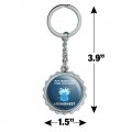 With Friends Like These Who Needs Anemones Enemies Funny Humor Keychain Chrome Plated Metal Pop Cap Bottle Opener