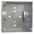 Steel City 52151-n Pre-galvanized Square Box With C-5 Non-metallic Cable Clamps And 1 2-inch 3 4-inch Knockouts 