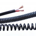 Gathertool 1pc 2-core Spring Telescopic Wire Stretch Spiral Cable 24awg 20awg 17awg 14awg 2 5m Black Power Cord Expandable Size