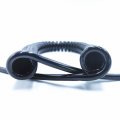 Gathertool 1pc 2-core Spring Telescopic Wire Stretch Spiral Cable 24awg 20awg 17awg 14awg 2 5m Black Power Cord Expandable Size
