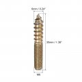 Uxcell M6x35mm Hanger Bolts 48pcs Double Ended Thread Dowel Screws For Wood Furniture Connecting