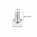 Uxcell M4x6mm Machine Screws Hex Socket Round Head Screw 304 Stainless Steel Fasteners Bolts 20pcs
