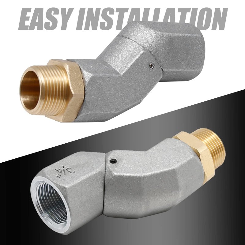 3 4 In Npt Fuel Hose Swivel With 360 Rotating Connector For Transfer Pump Zinc Alloy Plane 2 Pcs
