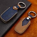 Kunio Car Key Fob Cover Case Fit For Land Rover Range Sport Evoque Protectivechain Leather Key Holder Brown