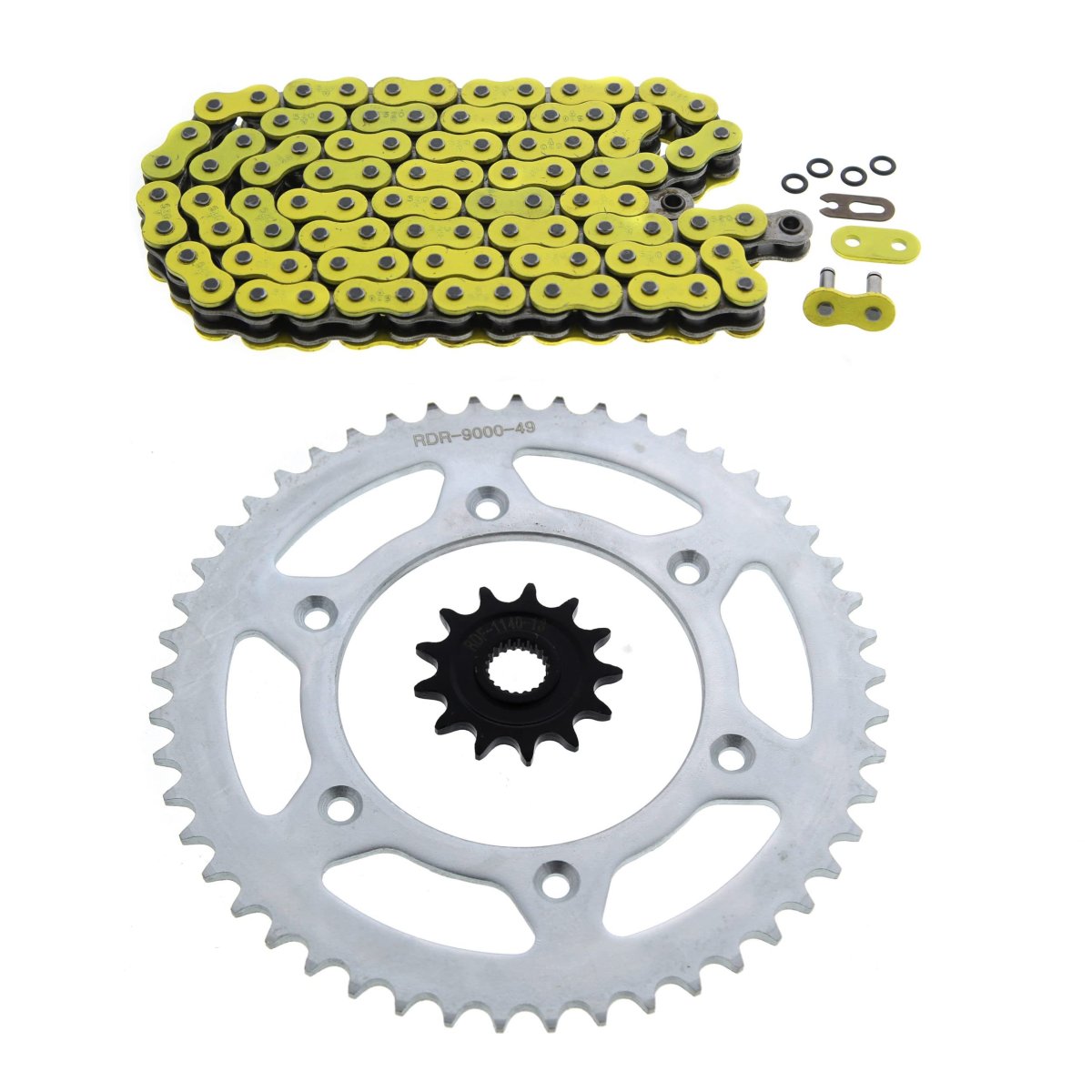Fits Honda Cr125r 125 R Yellow O Ring Chain Sprocket 13 49 114l