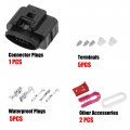 Uxcell 1 Set 5 Pin No 1k0919231 Fuel Pump Control Connector Adapter Plug Clip Kit Replacement For Vw Audi Seat Skoda