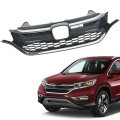 Front Bumper Automotive Grille Black Chrome Replacement For 2015 2016 Cr-v Sport Utility 4-door 