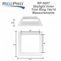Recpro Rv Skylight Inner Garnish For Rectangular 14 X