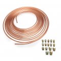 Hifrom Copper Nickel Brake Line Tubing Kit 3 16 Od 25 Feet Coil Roll All Size Fittings Replacement And Fitting 1 Set
