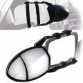 Universal Towing Mirrors Extensions Dual View Adjustable Clipa On Rearview Side Oval Mirror 7 5x5 5in For Cartruck