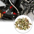Uxcell 50 Pcs M5 Car Bronze Tone Carbon Steel Thread Metal Rivet Nut Insert