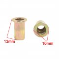Uxcell 50 Pcs M5 Car Bronze Tone Carbon Steel Thread Metal Rivet Nut Insert