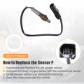 Uxcell Front Oxygen Sensor For Seat Cordoba 2002 No 036906262t Plastic Metal Black