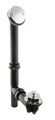 Westbrass Y594144-05 Black Tubular Twist Close Bath Waste And Overflow Polished Nickel 