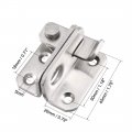 Uxcell Flip Door Latch 201 Stainless Steel 45x40mm Gate Left Open Hasp Slide Lock With Padlock Hole Silver Tone 2 Pcs