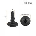 Uxcell Phillips Head Self Tapping Screws 8 X 1 2 Carbon Steel Drilling Sheet Metal Screw Black 200pcs