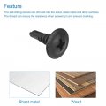 Uxcell Phillips Head Self Tapping Screws 8 X 1 2 Carbon Steel Drilling Sheet Metal Screw Black 200pcs