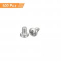 Uxcell 2-56x1 8 Pan Head Machine Screws 304 Stainless Steel 18-8 Screw Phillips Drive Fully Threaded Bright Finish Pack Of 100
