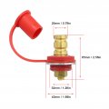 Agatige 2pcs Remote Battery Terminals 3 4in 250a Charger Post Adapter Stud Jumper Pile Terminal Black Red For Auto Truck Boat