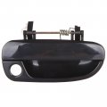 Door Handle Exterior Front Passenger Right Side Replacement Fit 2000-2005 For Hyundai Accent Outside Smooth Black 