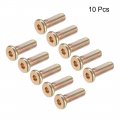 Uxcell M8x25mm Furniture Screw Hex Socket Machine Screws Zinc Plated Fasteners Bolts Full Thread Carbon Steel 10pcs