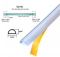 Shower Door Translucent Silicone Bulb Seal With Pre-applied Tape For 3 16 Gap 95 In Long Pack Of