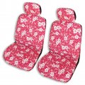 Pink Ulu Fruit Hawaiian Car Seat Covers Set Of 2 Universal Fit With Side Airbag Compatible Slots And Separate Headrests Cotton 