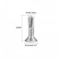 Uxcell Phillips Head Self Drilling Screws 14 X 3 4 410 Stainless Steel Full Thread Sheet Metal Screw 50pcs