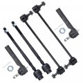 6pcs Front Suspension Kit Outer Inner Tie Rod End Sway Bar Link Replacement For 2004-2012 Chevy Malibu 2005-2010 Pontiac G6 
