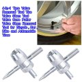 2 Pcs 4-way Valve Core Tool Tires 4-in-1 Tyre Removal Stem Puller Tool For Bicycle Car Bike And Automobile Tires