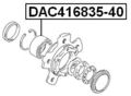 Febest Dac416835-40 Front Wheel Bearing 