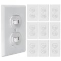 Baomain Double Toggle Light Switch W Wall Plate 15 Amp 125v Two Single Pole Residential Grade On Off Electricalall