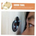 Angoily 2pcs Door Privacy Hole Cover Viewer Lids View Protector Antique Peephole To Rotate Observation Hood Copper Wide Angle