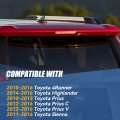 Auto Dynasty Rear High Mount Centre Led Third Brake Light Compatible With Toyota 4runner Highlander Prius Sienna 10-16 Chrome