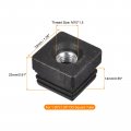 Uxcell 4pcs Inserts For Square Tubes With M10 Thread 1 26 X1 Od Tube Black Plastic Plug Caster Insert Chair End Caps Furniture