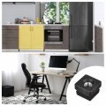 Uxcell 4pcs Inserts For Square Tubes With M10 Thread 1 26 X1 Od Tube Black Plastic Plug Caster Insert Chair End Caps Furniture