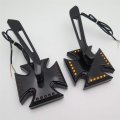 Smt-black Custom Led Turn Siganl Integrated Mirror Compatible With Honda Kawasaki Suzuki Yamaha B00rudvzwm