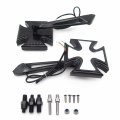 Smt-black Custom Led Turn Siganl Integrated Mirror Compatible With Honda Kawasaki Suzuki Yamaha B00rudvzwm