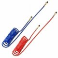 15 Red And Blue Coil Coiled Air Line Hose Set Trailer Brake 1 2 Fittings 