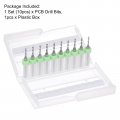 Uxcell Micro Pcb Drill Bit Set 1 8 Shank 7mm Solid Tungsten Carbide Cnc Engraving Print Circuit Board Bits Rotary Tool 10pcs