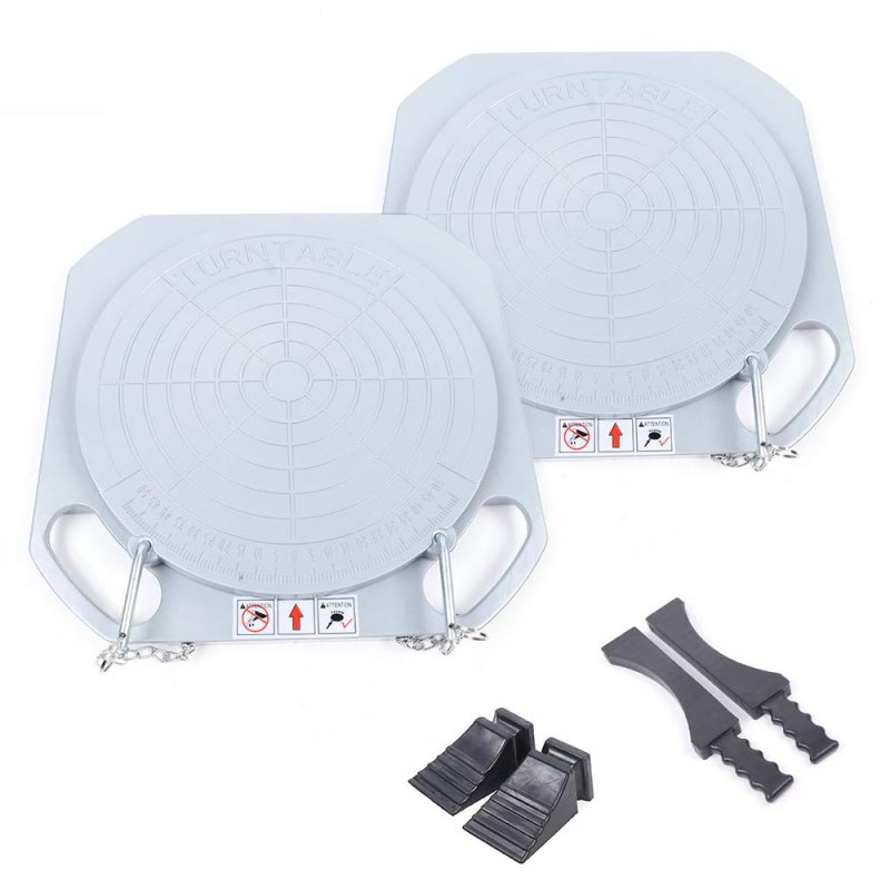 Wheel Alignment Tool Turn Plates 2 Piece Magnesium Alloy Automotive Front End Turntables With 360 Degrees Rotation For Garage