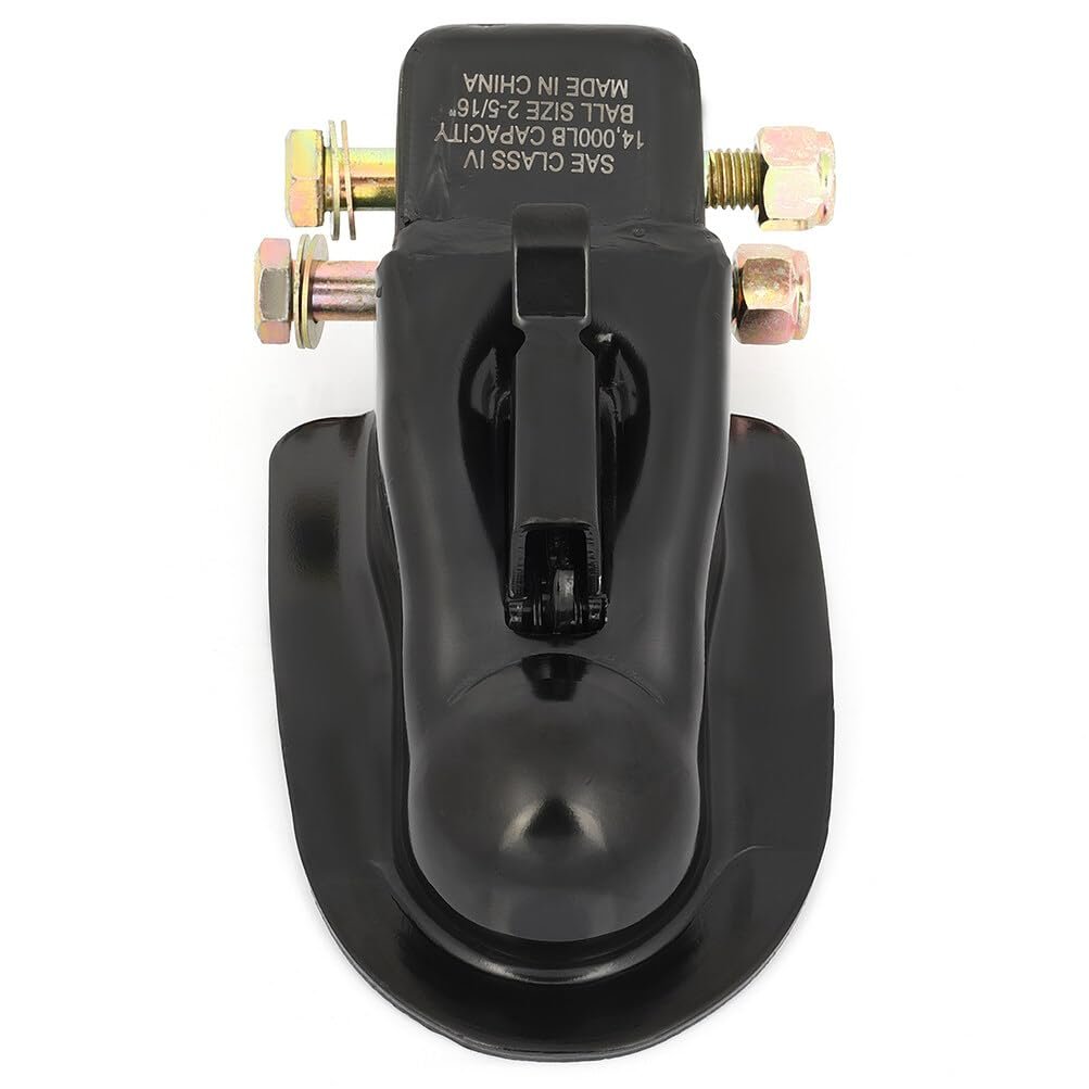 Heavy Duty Adjustable Coupler 2 5 16 In Ball 14000 Lbs Black Medium Size