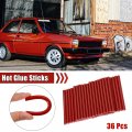X Autohaux 36pcs 7 100mm Eva Paintless Dent Repair Hot Melt Glue Sticks Red Universal For Car Auto